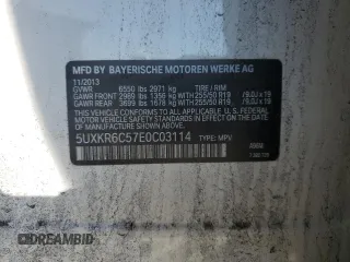 2014 BMW X5 xDrive50i z VIN 5UXKR6C57E0C03114, wystawiony jako Copart lot #57940175 z przebiegiem 165 249 mil mil oraz Czysty tytuł • Clean title. Historia ofert i sprzedaży dostępna na DreamBid. Obrazek 13.
