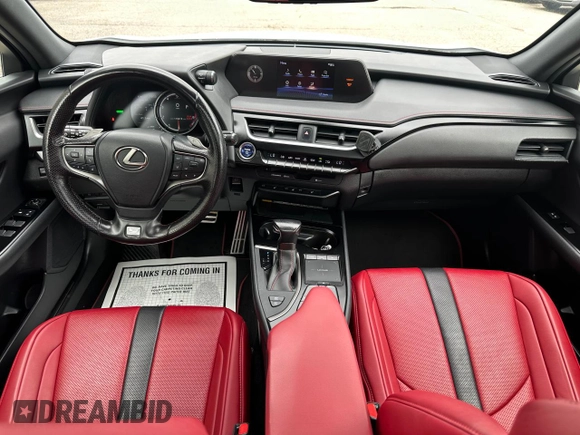 2022 Lexus UX 250h F Sport z VIN JTHR9JBH5N2060372, wystawiony jako Copart lot #61839575 z przebiegiem 110 619 mil mil oraz Czysty tytuł • Clean title. Historia ofert i sprzedaży dostępna na DreamBid. Obrazek 9.
