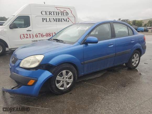 2009 Kia Rio SX with VIN KNADE223896572348, listed as a Copart auction lot 51949235 with 161,546 mi miles and Salvage Title. Bid and sale history available at carsss.com. Image 1.