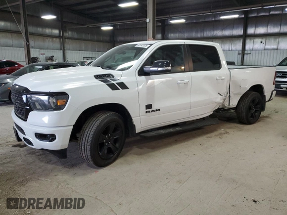 2022 Ram 1500 Big Horn with VIN 1C6SRFMT3NN391071, listed as a Copart auction lot 52592825 with 52,682 mi miles and Salvage title. Bid and sale history available at DreamBid. Image 1.