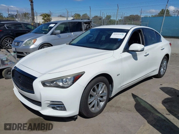 2017 Infiniti Q50 2.0t with VIN JN1CV7AP5HM641865, listed as a IAAI auction lot 41931936 with 109,046 mi miles. Bid and sale history available at carsss.com. Image 18.
