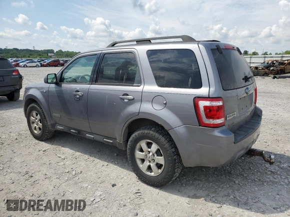 2008 Ford Escape Limited with VIN 1FMCU94108KA44388, listed as a Copart auction lot 58495485 with 246,624 mi miles and Salvage title. Bid and sale history available at DreamBid. Image 2.