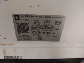 2019 Chevrolet Blazer с VIN 3GNKBGRS2KS694189, выставлен на аукционе IAAI как лот 42248068 с пробегом 65 442 миль миль и . История ставок и продаж доступна на DreamBid. Изображение 9.