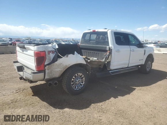 2022 Ford F-350 XL with VIN 1FT8W3BT6NEE97625, listed as a Copart auction lot 53880215 with 110,664 mi miles and Salvage title. Bid and sale history available at DreamBid. Image 3.
