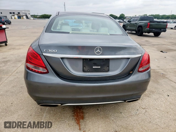 2017 Mercedes-Benz C 300 with VIN 55SWF4JB0HU231721, listed as a Copart auction lot 59524015 with 103,995 mi miles and Salvage title. Bid and sale history available at DreamBid. Image 6.