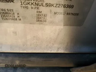 2019 GMC Acadia SLT with VIN 1GKKNULS9KZ276369, listed as a Copart auction lot 48202115 with 69,998 mi miles and Salvage Title. Bid and sale history available at DreamBid. Image 14.
