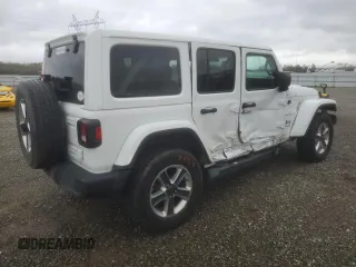 2019 Jeep Wrangler Unlimited Sahara with VIN 1C4HJXEG5KW600639, listed as a Copart auction lot 49314565 with 58,637 mi miles and Salvage title. Bid and sale history available at DreamBid. Image 3.