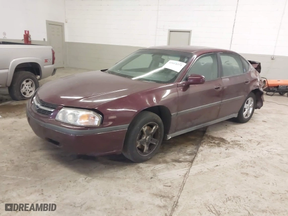 2003 Chevrolet Impala with VIN 2G1WF52K739196297, listed as a IAAI auction lot 41614371 with 155,101 mi miles. Bid and sale history available at carsss.com. Image 18.