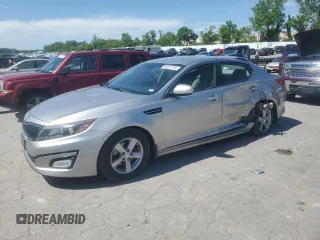 2014 Kia Optima LX with VIN 5XXGM4A77EG274484, listed as a Copart auction lot 58227795 with 144,100 mi miles and Salvage title. Bid and sale history available at DreamBid. Image 1.