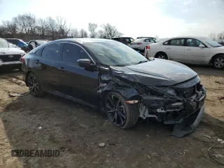 2020 Honda Civic Sedan Sport with VIN 2HGFC2F89LH532696, listed as a Copart auction lot 43869495 with 123,252 mi miles and Salvage Title. Bid and sale history available at carsss.com. Image 4.
