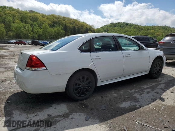 2012 Chevrolet Impala Police Police z VIN 2G1WD5E38C1159770, wystawiony jako Copart lot #55754865 z przebiegiem 182 397 mil mil oraz Szkoda całkowita • Salvage title. Historia ofert i sprzedaży dostępna na DreamBid. Obrazek 3.
