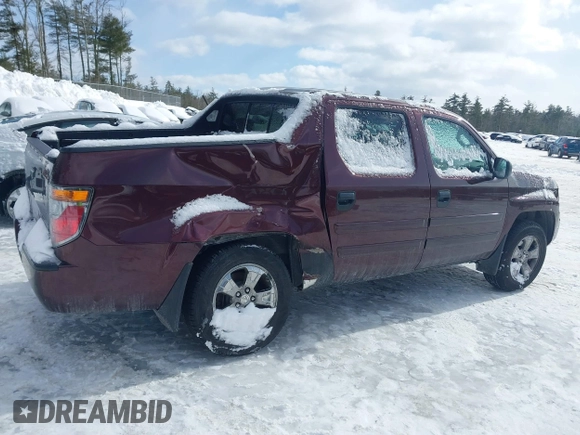 2007 Honda Ridgeline RT with VIN 2HJYK16267H544838, listed as a IAAI auction lot 41586748 with 153,410 mi miles. Bid and sale history available at carsss.com. Image 6.