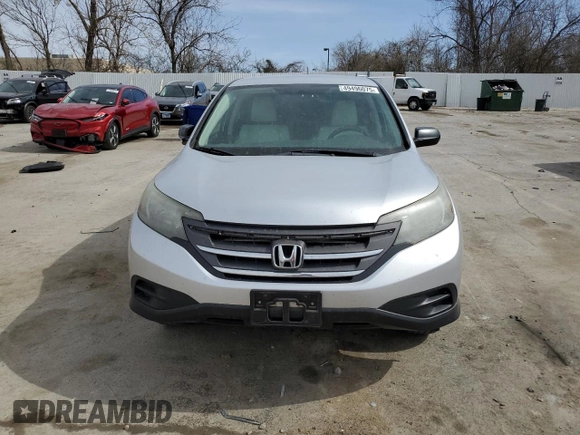 2013 Honda CR-V LX with VIN 2HKRM4H34DH631327, listed as a Copart auction lot 49496075 with 244,165 mi miles and Salvage Title. Bid and sale history available at DreamBid. Image 5.