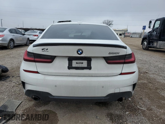 2022 BMW 3 Series 330i with VIN 3MW5R1J03N8C33896, listed as a Copart auction lot 42611745 with 0 mi miles and Salvage Title. Bid and sale history available at carsss.com. Image 6.
