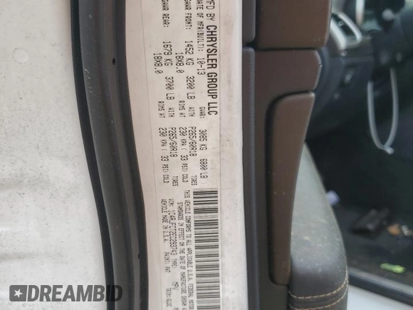 2014 Jeep Grand Cherokee Overland with VIN 1C4RJFCT2EC293743, listed as a Copart auction lot 54221695 with 169,312 mi miles and Clean Title. Bid and sale history available at DreamBid. Image 13.