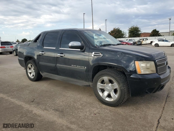 2007 Chevrolet Avalanche LTZ with VIN 3GNFK123X7G234726, listed as a Copart auction lot 76825204 with 0 mi miles and Salvage Title. Bid and sale history available at carsss.com. Image 4.