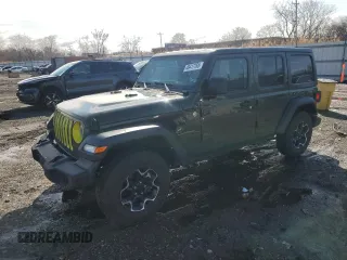 2021 Jeep Wrangler Unlimited Willys z VIN 1C4HJXDN0MW701915, wystawiony jako Copart lot #49417765 z przebiegiem 34 966 mil mil oraz Szkoda całkowita • Salvage title. Historia ofert i sprzedaży dostępna na DreamBid. Obrazek 1.