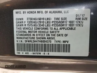 2017 Honda Odyssey EX z VIN 5FNRL5H47HB004370, wystawiony jako Copart lot #44853435 z przebiegiem 97 300 mil mil oraz Szkoda całkowita • Salvage title. Historia ofert i sprzedaży dostępna na DreamBid. Obrazek 16.