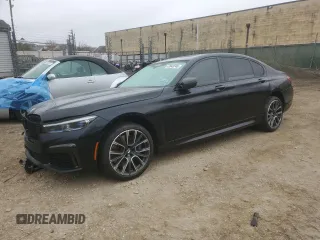 2020 BMW 7 Series 750i xDrive with VIN WBA7U2C08LCD52255, listed as a Copart auction lot 48948745 with 71,030 mi miles and Salvage Title. Bid and sale history available at carsss.com. Image 1.