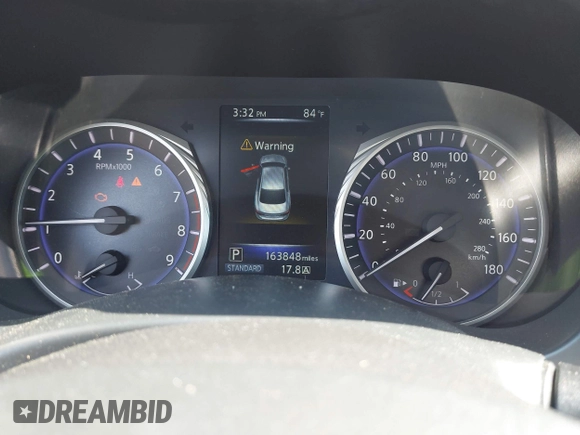 2017 Infiniti Q50 Red Sport 400 with VIN JN1FV7AR3HM870642, listed as a IAAI auction lot 42070635 with 163,848 mi miles. Bid and sale history available at carsss.com. Image 7.