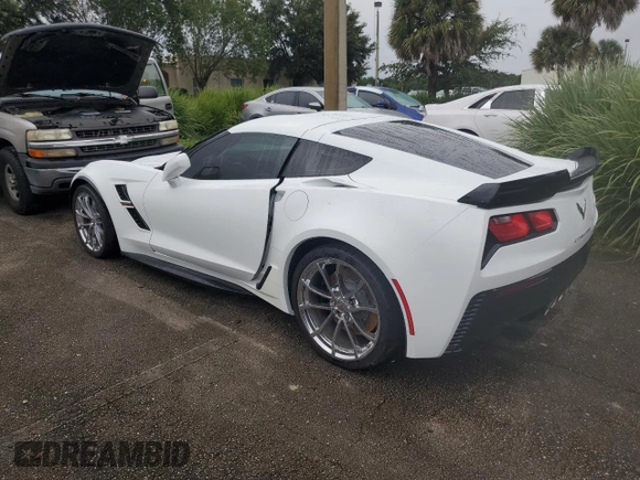 2017 Chevrolet Corvette Grand Sport 2LT with VIN 1G1YY2D77H5101557, listed as a Copart auction lot 74823244 with 0 mi miles and Salvage Title. Bid and sale history available at carsss.com. Image 2.