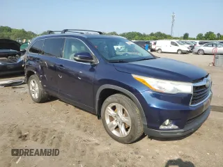 2015 Toyota Highlander Limited with VIN 5TDDKRFH5FS151919, listed as a Copart auction lot 59583645 with 105,543 mi miles and Salvage title. Bid and sale history available at DreamBid. Image 4.