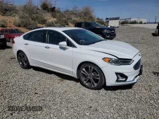2019 Ford Fusion Titanium with VIN 3FA6P0D92KR184851, listed as a Copart auction lot 52154705 with 62,652 mi miles and Salvage Title. Bid and sale history available at carsss.com. Image 4.