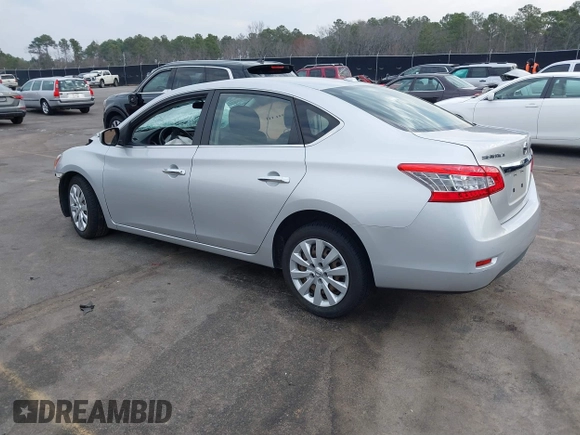 2015 Nissan Sentra SV with VIN 3N1AB7AP3FL669266, listed as a IAAI auction lot 41663084 with 129,737 mi miles and . Bid and sale history available at DreamBid. Image 3.