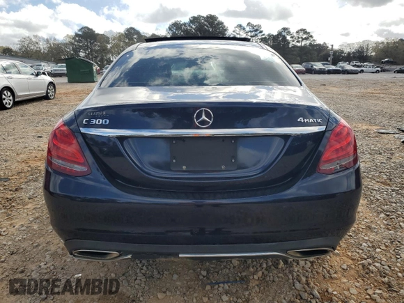 2017 Mercedes-Benz C 300 with VIN 55SWF4KB4HU206299, listed as a Copart auction lot 49476735 with 143,090 mi miles and Clean Title. Bid and sale history available at carsss.com. Image 6.