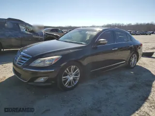 2012 Hyundai Genesis 5.0L with VIN KMHGC4DH2CU206801, listed as a Copart auction lot 87454104 with 153,434 mi miles and Salvage Title. Bid and sale history available at carsss.com. Image 1.