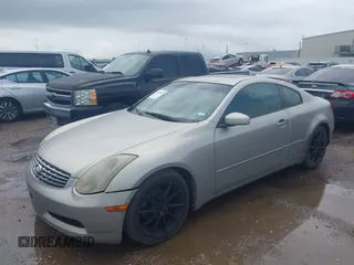 2004 Infiniti G35 Coupe w/Leather with VIN JNKCV54E14M812373, listed as a IAAI auction lot 42104848 with 168,769 mi miles. Bid and sale history available at carsss.com. Image 2.