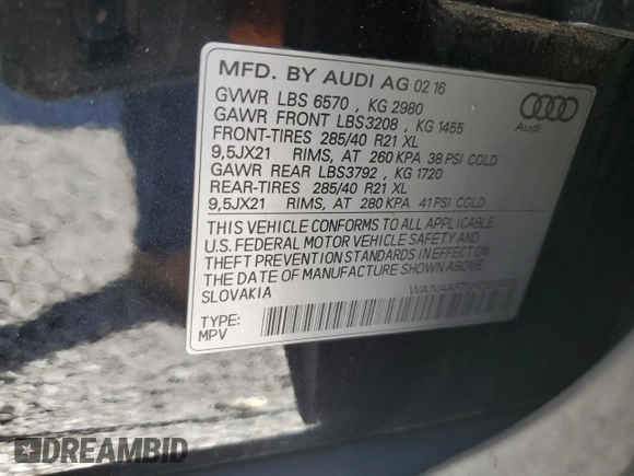 2017 Audi Q7 Prestige с VIN WA1VAAF7XHD008313, выставлен на аукционе Copart как лот 64406235 с пробегом 127 920 миль миль и Чистый • Clean title. История ставок и продаж доступна на DreamBid. Изображение 13.