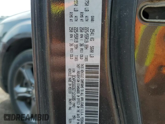 2016 Dodge Journey Crossroad Plus with VIN 3C4PDDGG3GT121695, listed as a Copart auction lot 59334115 with 228,871 mi miles and Salvage title. Bid and sale history available at DreamBid. Image 13.