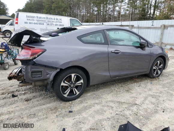 2015 Honda Civic Coupe EX with VIN 2HGFG3A81FH517812, listed as a Copart auction lot 47465635 with 152,031 mi miles and Salvage Title. Bid and sale history available at carsss.com. Image 3.