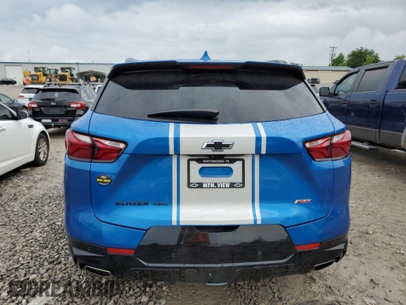 2020 Chevrolet Blazer RS with VIN 3GNKBKRS7LS561822, listed as a Copart auction lot 58831935 with 76,069 mi miles and Salvage title. Bid and sale history available at DreamBid. Image 6.