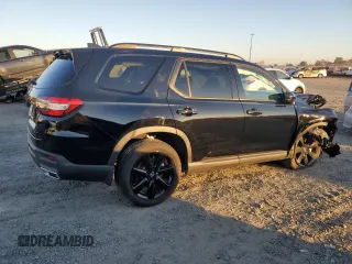 2025 Honda Pilot Black Edition with VIN 5FNYG1H98SB007175, listed as a Copart auction lot 83858404 with 1,974 mi miles and Salvage Title. Bid and sale history available at carsss.com. Image 3.