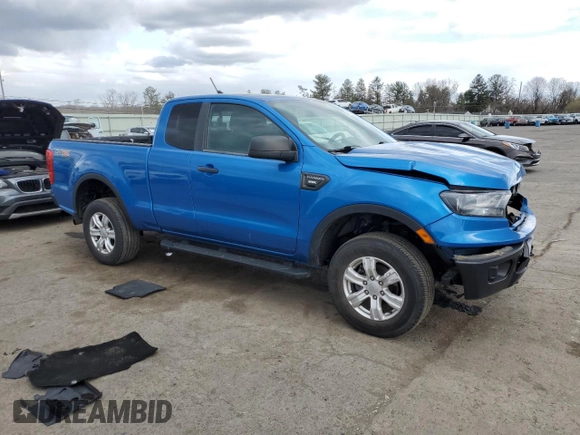 2021 Ford Ranger XL with VIN 1FTER1FH1MLD00407, listed as a Copart auction lot 47432315 with 74,841 mi miles and Salvage title. Bid and sale history available at DreamBid. Image 4.