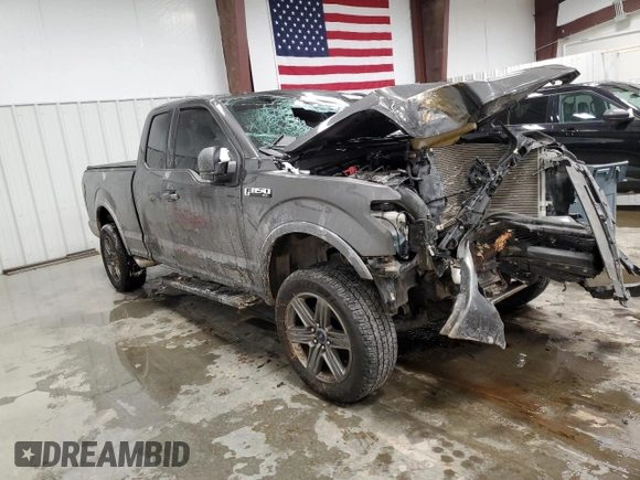 2020 Ford F-150 XL with VIN 1FTEX1EP5LKD63481, listed as a Copart auction lot 41990225 with 54,351 mi miles and Salvage Title. Bid and sale history available at carsss.com. Image 4.