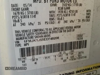2014 Ford Expedition EL XLT with VIN 1FMJK1J55EEF48208, listed as a Copart auction lot 81636764 with 223,839 mi miles and Salvage Title. Bid and sale history available at carsss.com. Image 13.