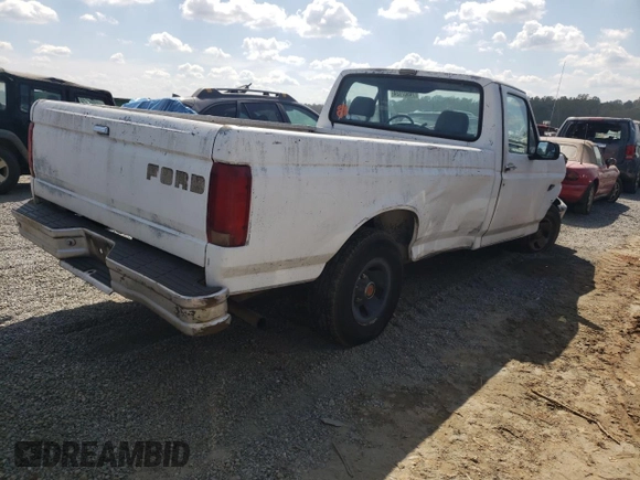 1993 Ford F-150 with VIN 1FTEF15Y5PNA80997, listed as a Copart auction lot 74607124 with 195,452 mi miles and Salvage Title. Bid and sale history available at carsss.com. Image 3.