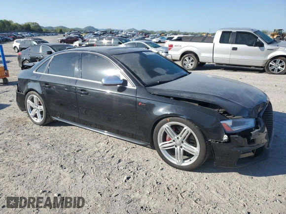 2014 Audi S4 Premium Plus with VIN WAUBGAFL2EA018817, listed as a Copart auction lot 53327765 with 66,619 mi miles and Salvage Title. Bid and sale history available at carsss.com. Image 4.