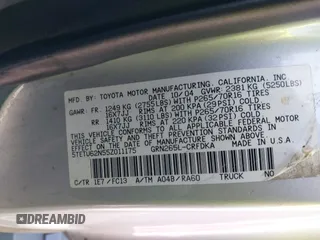 2005 Toyota Tacoma PreRunner z VIN 5TETU62N55Z011175, wystawiony jako IAAI lot #42283171 z przebiegiem 157 562 mil mil oraz . Historia ofert i sprzedaży dostępna na DreamBid. Obrazek 9.