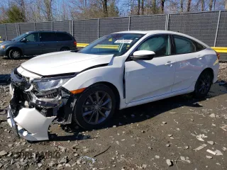 2021 Honda Civic Sedan EX with VIN 19XFC1F30ME205551, listed as a Copart auction lot 49747455 with 36,982 mi miles and Salvage Title. Bid and sale history available at carsss.com. Image 1.