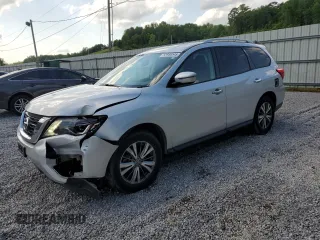 2018 Nissan Pathfinder SV z VIN 5N1DR2MN7JC649573, wystawiony jako Copart lot #53988545 z przebiegiem 178 713 mil mil oraz Szkoda całkowita • Salvage title. Historia ofert i sprzedaży dostępna na DreamBid. Obrazek 1.