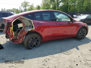 2024 Tesla Model Y Long Range с VIN 7SAYGDEE2RF197362, выставлен на аукционе Copart как лот 55239325 с пробегом 10 943 миль миль и Списание • Salvage title. История ставок и продаж доступна на DreamBid. Изображение 3.