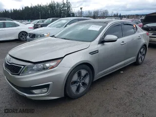 2012 Kia Optima Hybrid with VIN KNAGM4ADXC5013368, listed as a IAAI auction lot 41713297 with 131,118 mi miles. Bid and sale history available at carsss.com. Image 2.