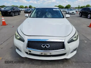 2015 Infiniti Q50 Premium with VIN JN1BV7APXFM337505, listed as a Copart auction lot 61900105 with 74,304 mi miles and Salvage title. Bid and sale history available at DreamBid. Image 5.