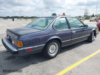 1986 BMW 6 Series 635CSi with VIN WBAEC840XG0613529, listed as a IAAI auction lot 42060435 with 1 mi miles. Bid and sale history available at carsss.com. Image 4.