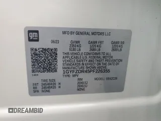2023 Cadillac XT4 AWD Premium Luxury z VIN 1GYFZDR45PF226355, wystawiony jako Copart lot #51831745 z przebiegiem 9 229 mil mil oraz Szkoda całkowita • Salvage title. Historia ofert i sprzedaży dostępna na DreamBid. Obrazek 12.