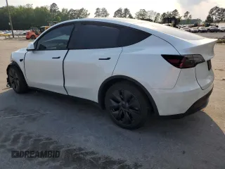 2024 Tesla Model Y Long Range with VIN 7SAYGAEEXRF109995, listed as a Copart auction lot 55160345 with Not provided miles and Salvage title. Bid and sale history available at DreamBid. Image 2.